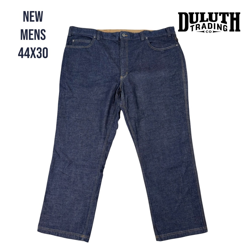 Duluth Trading Flex Ballroom Jeans Men's 44x30 Relaxed Fit Stretch Denim NEW‎